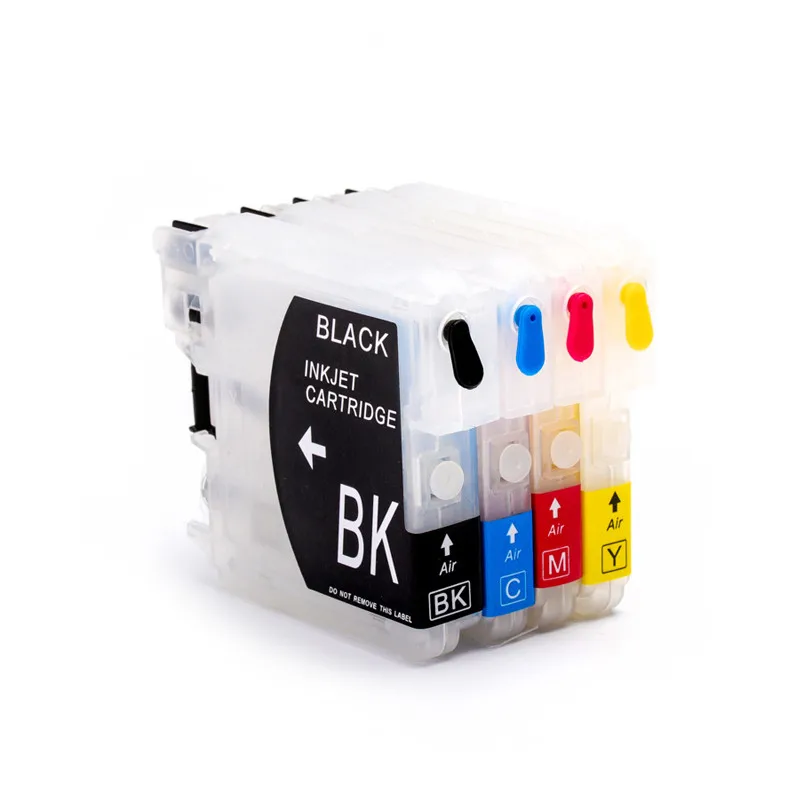 OCBESTJET LC38 LC39 LC61 LC65 LC67 LC980 LC985 LC990 LC1100 многоразовый картридж для Brother DCP-J125 185C 195C