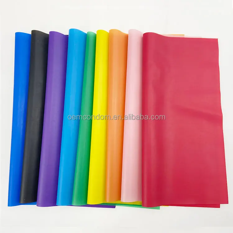 OEM oral condoms with custom logo natural rubber latex colored