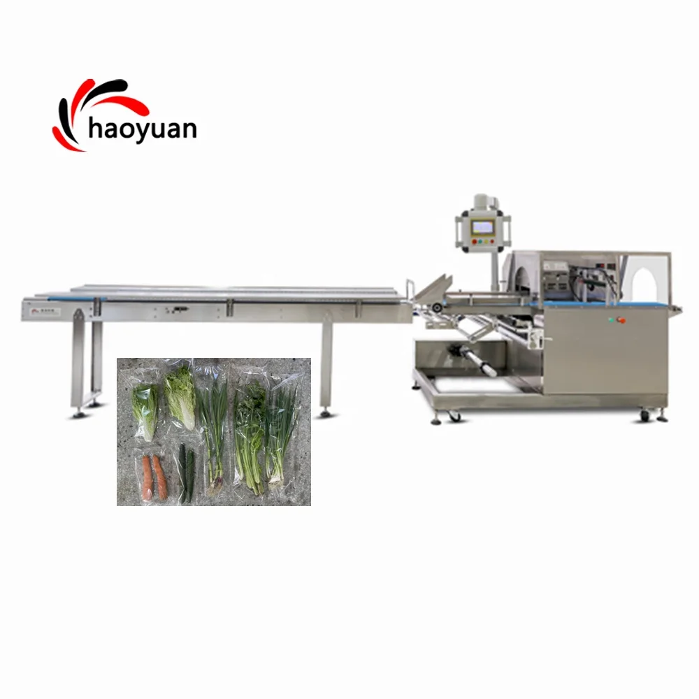 HY-680 HAOYUAN Automatic Fresh Frozen Fruits Packaging Pillow Vegetable Flow Packing Machine Pillow Bag Plastic Packaging