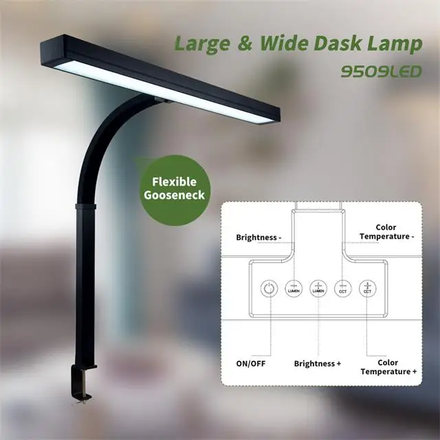 2022 30W 324pcs LED high lumen gooseneck workbench lamp office computer desk lighting home reading work light with table clamp
