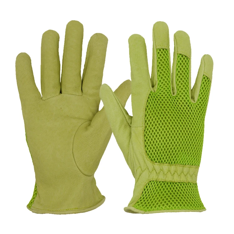 HANDLANDY Warm Weather Goat Nappa Goatskin Leather Garden Gloves for ladies