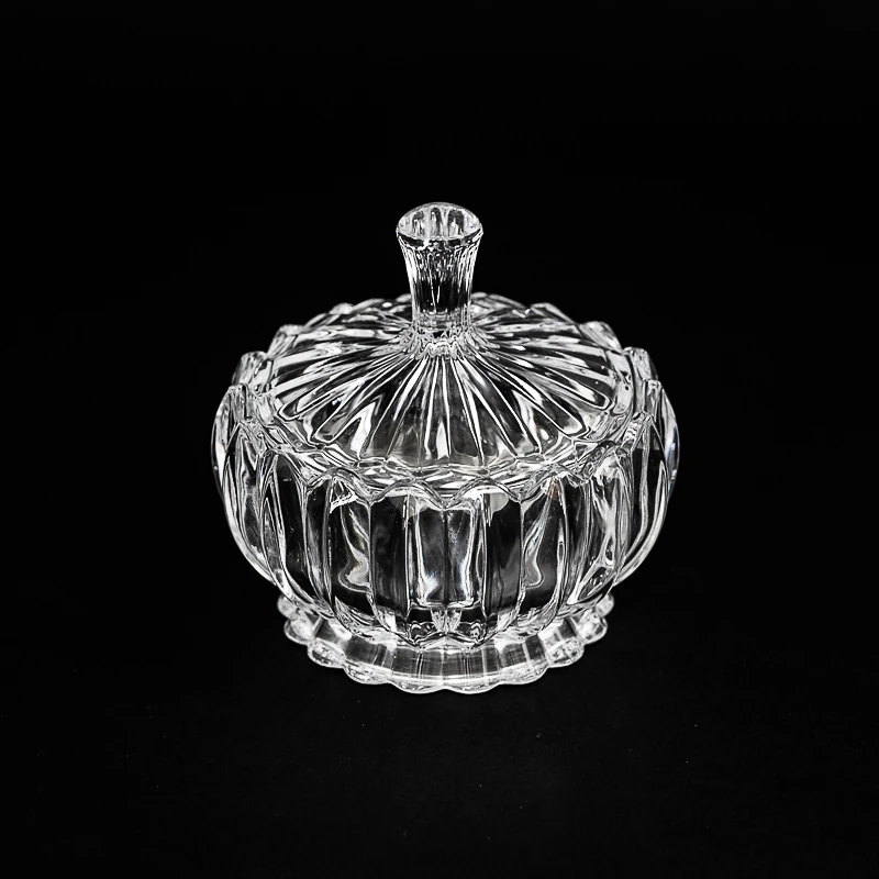 Genova series 4inch small glass candy pot