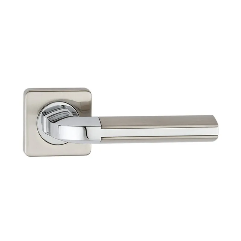 European interior zinc alloy round wooden split door handle