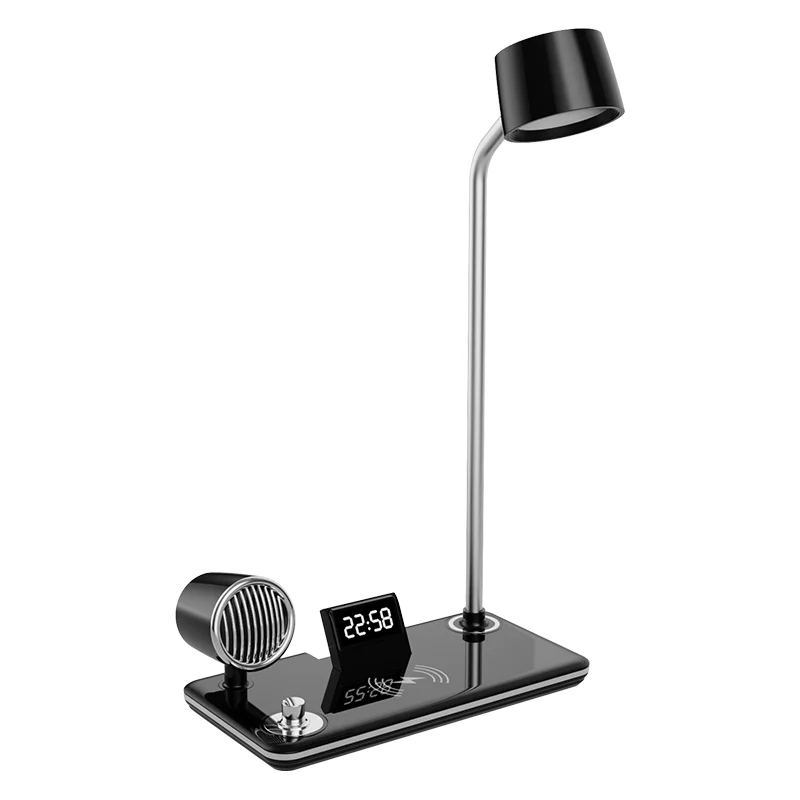 For College Dorm Room,Bed room,Home office with Clock Dimmable Bluetooth  Wireless Charger Reading Night Light
