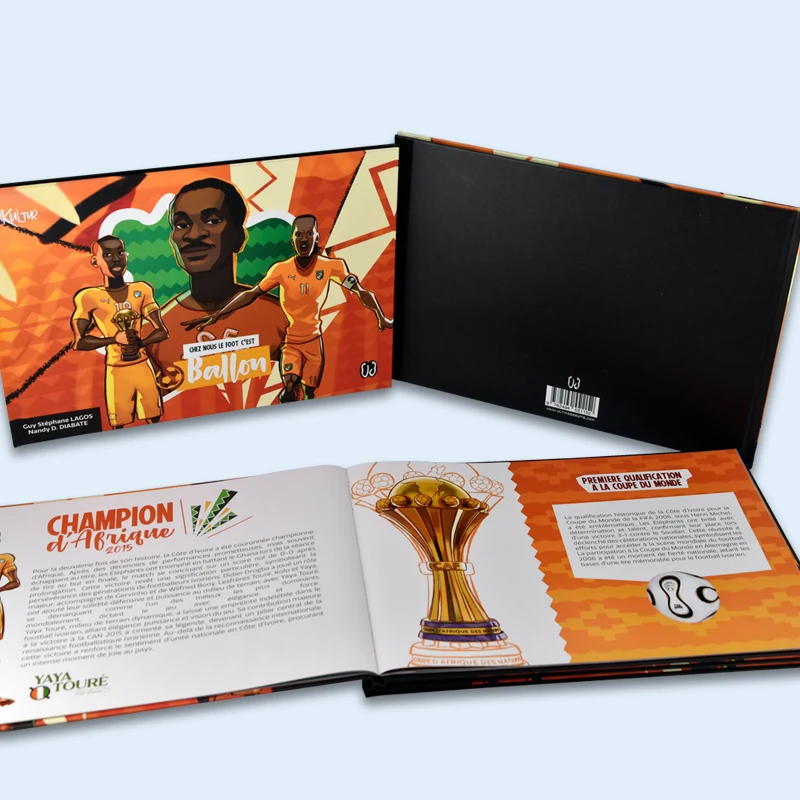 2024 Good Quality Customize Children Educational Hardcover Comic Football Story Books Printing For Kids