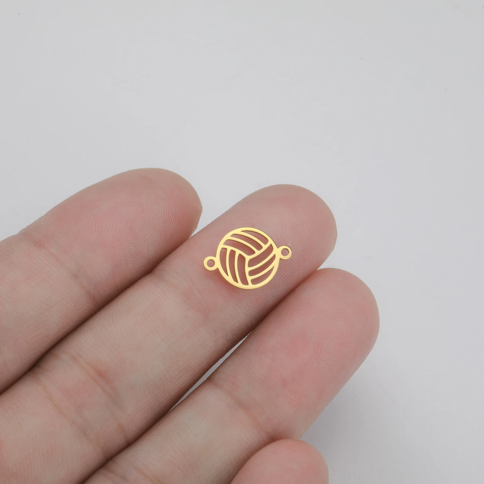 Volleyball Charms Pendants for Necklace Earrings Bracelet Making Trendy Sporty Pendant Stainless Steel Jewelry DIY