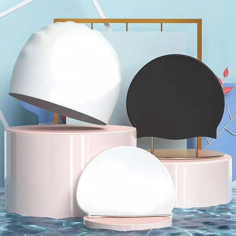 fashion multicolor swimming hat silicone material water sports silicone swimming cap for children