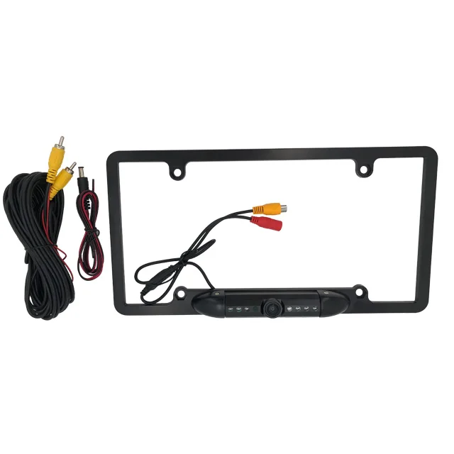 170 degree Car License Plate Rear View Rearview Camera Frame 8 LED IR night vision USA licence Plate backup camera