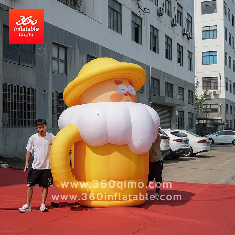 Customize Giant Advertising Inflatable Beer Cup Man Custom Inflatables