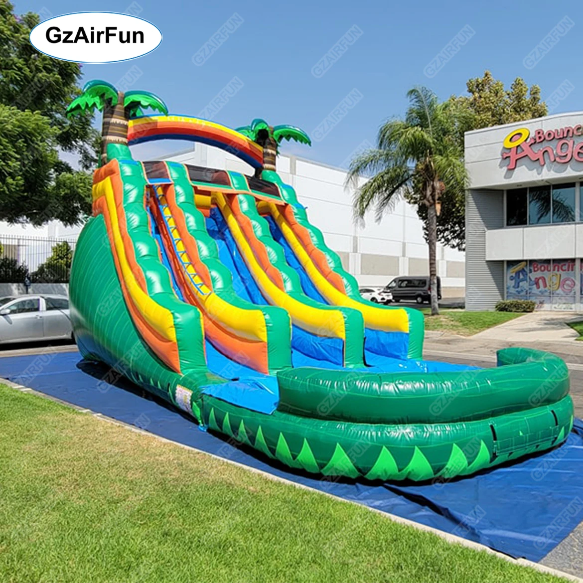 Family backyard adult inflatable water slide kids inflatable slide for sale