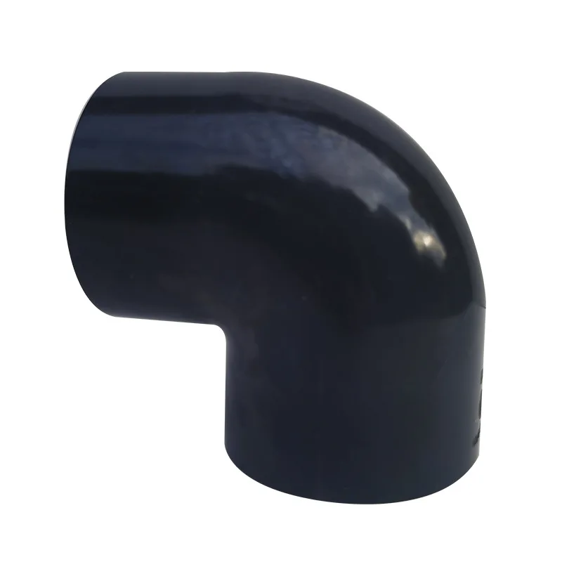 Профессиональное Производство Hdpe черный фитинги для труб Pe 90 градусов локоть водоснабжения