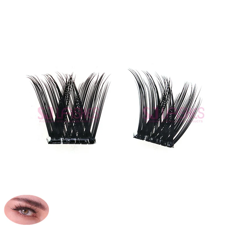 CustomEYE Wholesale Personalized Diy Cluster Lashes Branded C D Curl Segment Pre-Cut Extension Kit Do-It-Yourself Lash Clusters