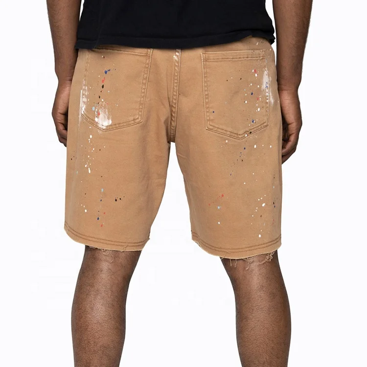 EDGE DENIM Custom double knee carpenter jeans shorts men