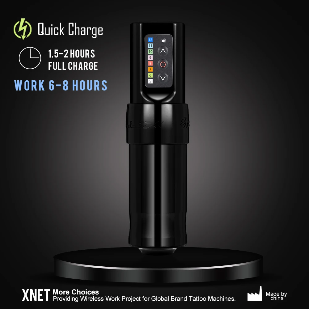 XNET F L U X Powerful Coreless Motor 4mm Stroke Professional Wireless Tattoo Machine Pen for Tattoo Artist Body Art