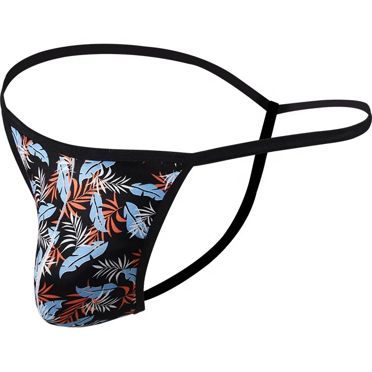 high quality factory price polyester thong g string underwear for men custom print thongs and g string