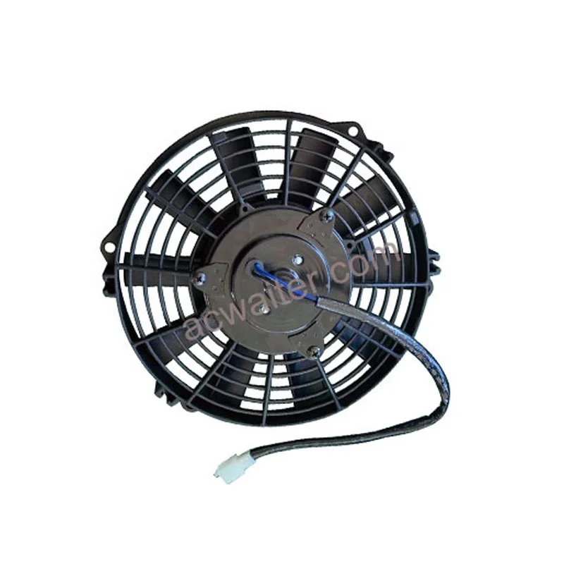 Color Box Best Selling Auto Ac Air Conditioner 12v/24v Straight Electric Fan 9 Inch Package Ac 12v 12/24V 160W Universal Bowente