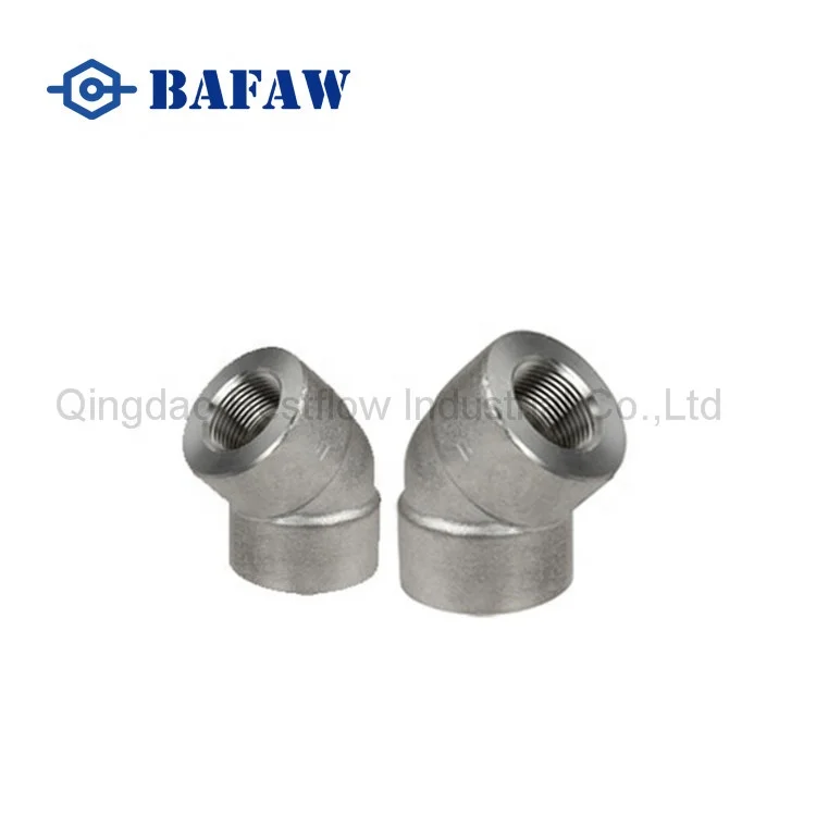 A105 Black Carbon Steel Threaded Forged Pipe Fittings
