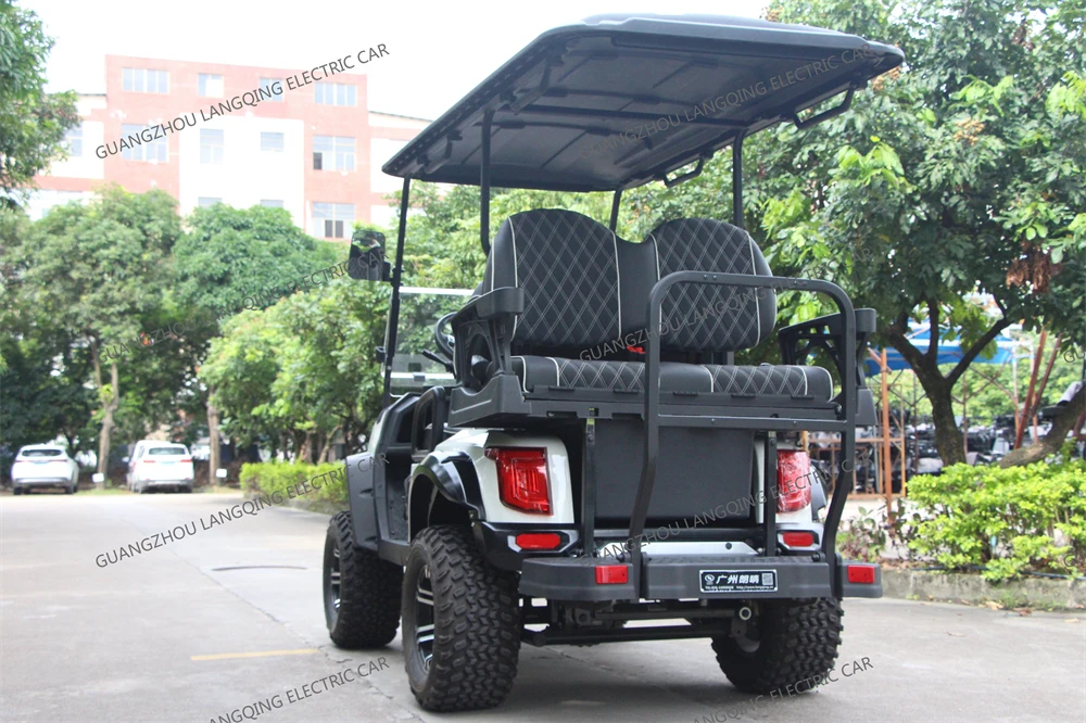 Ithium Battery 48V Golf Car 12V-300W 5Kw 4 Seater Lifted Golf Electric Car 2950*1340*2050Mm