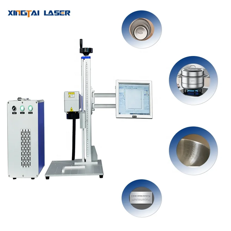 Markdown Sale Fiber Optic Split Laser Marking Machine Portable Laser Plotter 20W 30W Laser Marking Machine