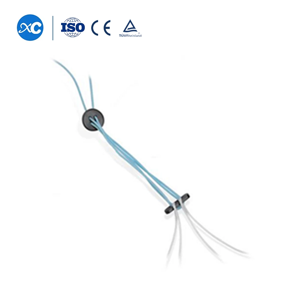 Cruciate Ligament Reconstruction Buckle Loop Plate Uhmwpe Surgical Suture With Titanium Endobutton For Joint Arthroscopy