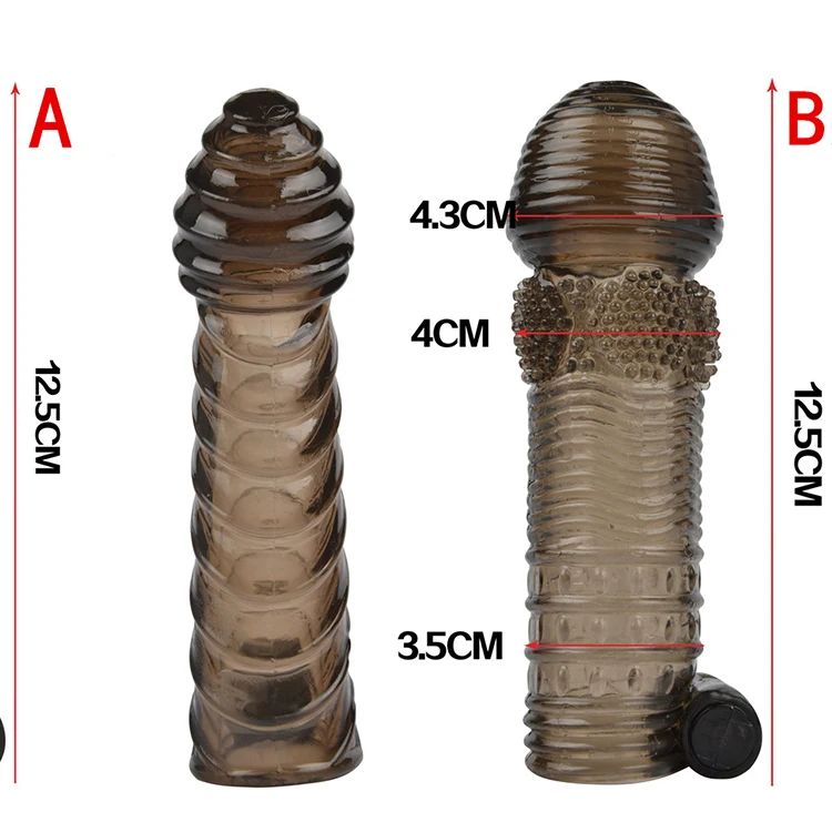 
Crystal Penis Sleeve Reusable Dick Cock Enlargement Extender Condom Men G Point Stimulation vibrator delayed condom 