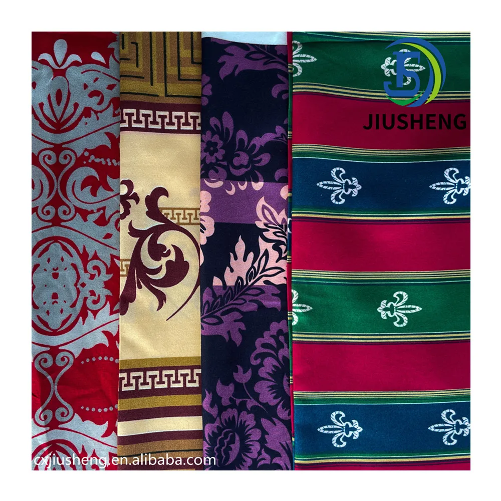 Jiu Sheng Microfiber fabric pigment printed polyester bed sheet fabric rolls in china wholesale