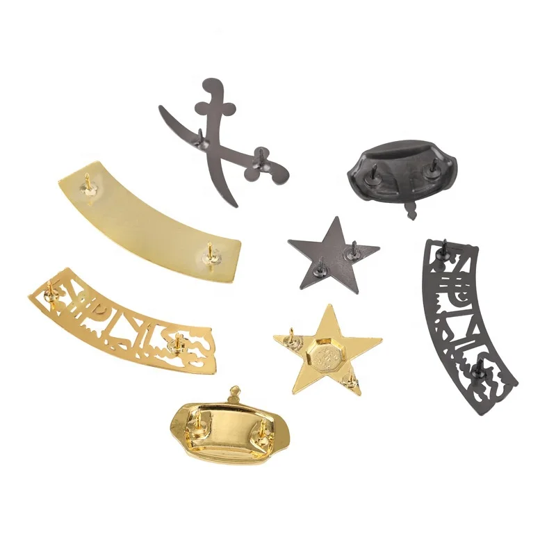 Hot Sale Custom Logo Hollow Out Fashion Star Gold Plated Delicate Unique Lapel Pin For Clothes