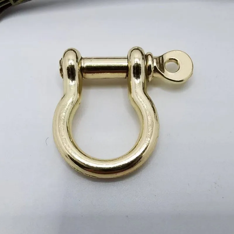 Solid Horseshoe Buckle D Type Light Gold Shackle Zin Alloy Clasps Handmade DIY Leather Accessories