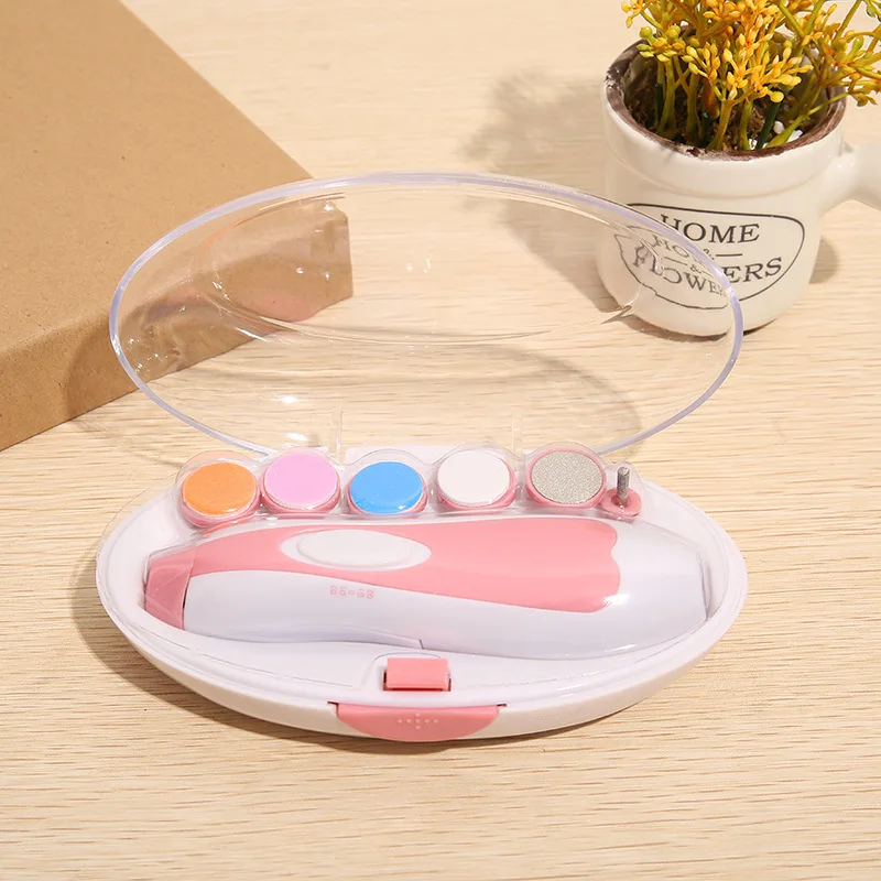 Hot Sale 6 in 1 Baby Nail Trimmer File Cutter Electric Nail Clippers Grinder Kit