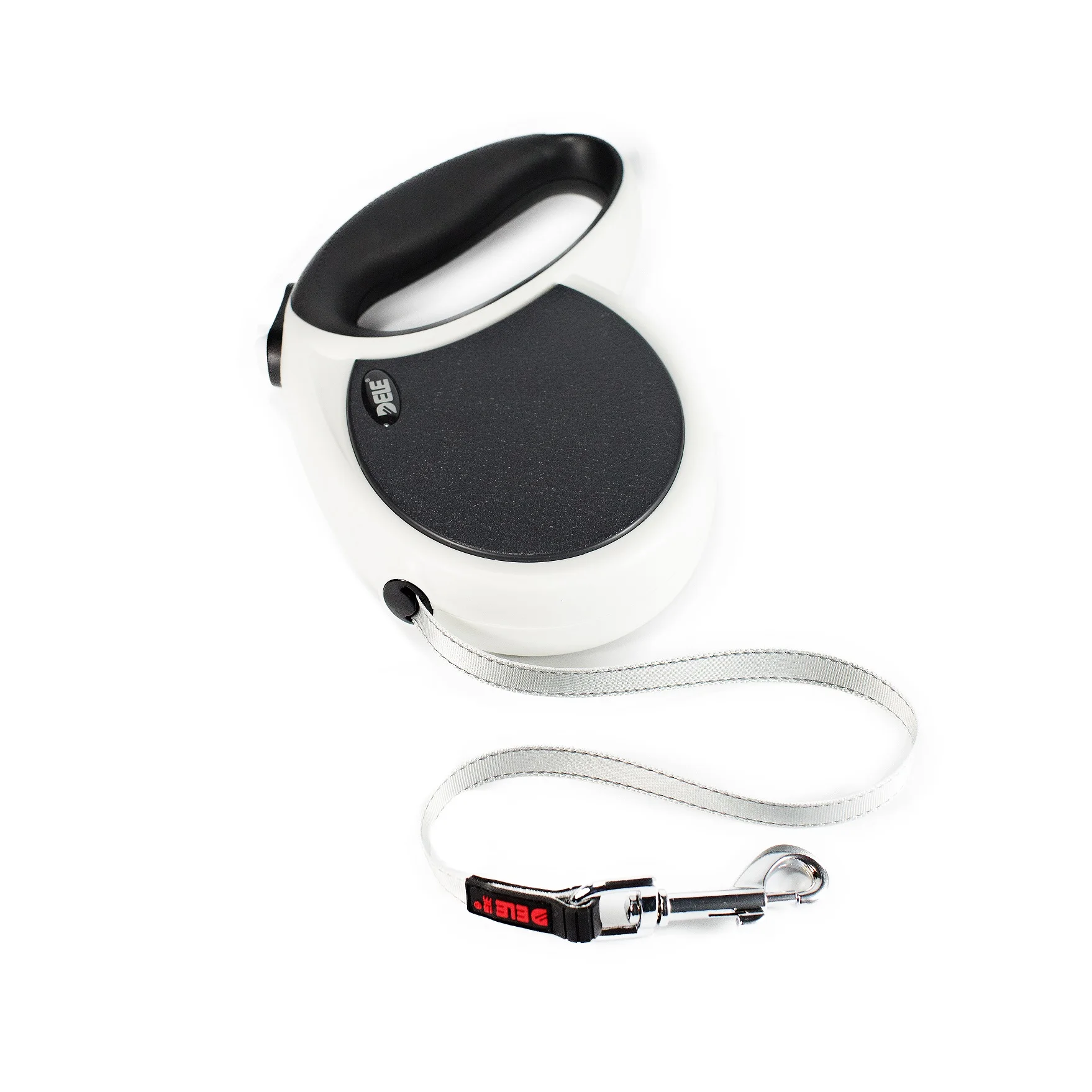 Retractable Dog Leash for Large Dogs Up to 110lbs Tangle-Free Strong Reflective Nylon Tape with Anti-Slip Handle One-