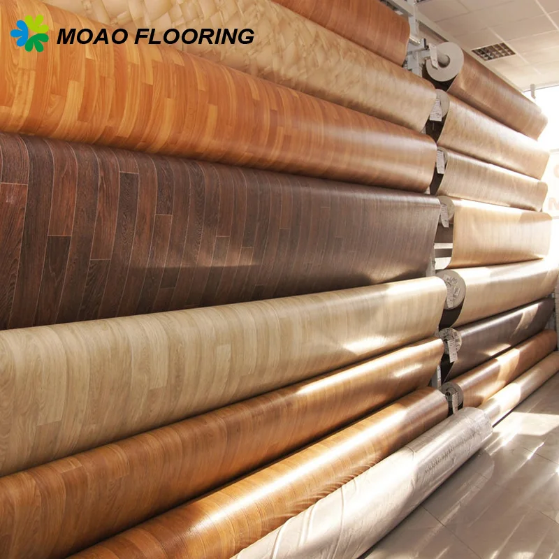 Non Tear Compact PVC Floor Roll Plastic Linoleum Flooring Carpet Vinyl flooring Waterproof