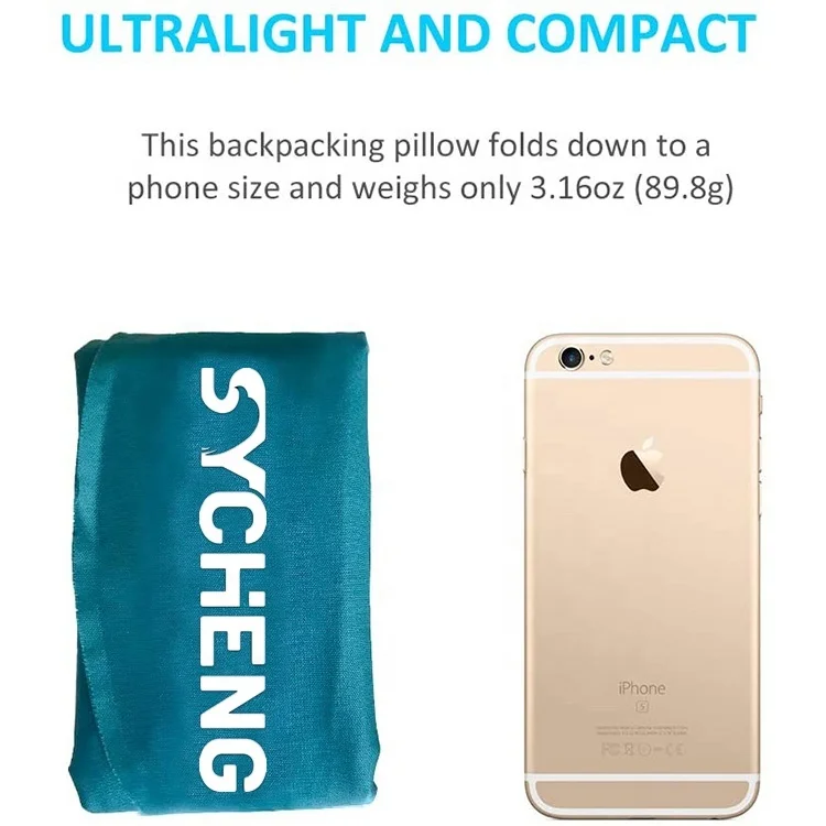 customized compressible portable storage ultra light outdoor beach inflatable travel self inflating camping pillow