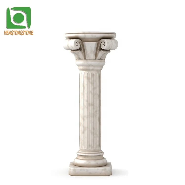 High Quality White Marble Roman Column Sculpture