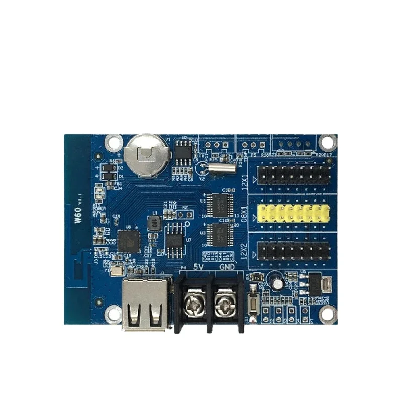 Huidu HD W60 W62 W63 W64 W66 Wifi и U-дисковые порты 1024*32 ~ 2048*512 Одиночная Двухцветная светодиодная карта управления дисплеем