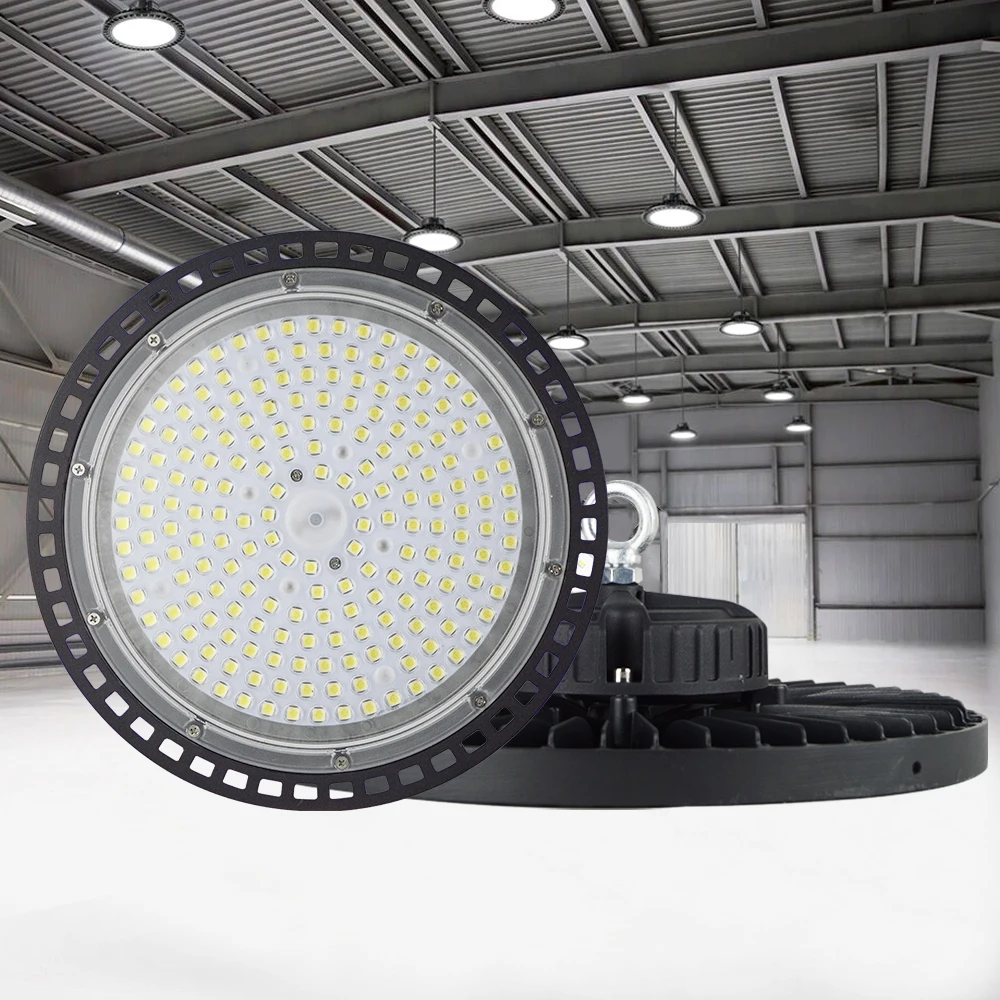 ETL 5 Year Warrant Smd5050 Indoor Waterproof Ip65 Aluminum Reflector 100W 150W 200W Warehouse Industrial Led Ufo High Bay Light