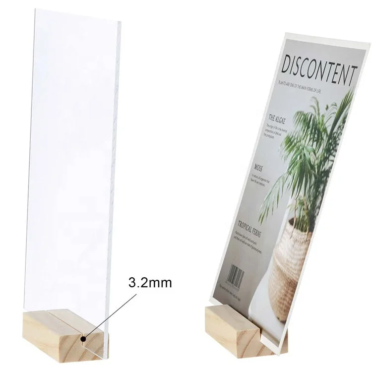 office desktop wholesale natural Wood Place Card Holders for Wedding Dinner Home Party