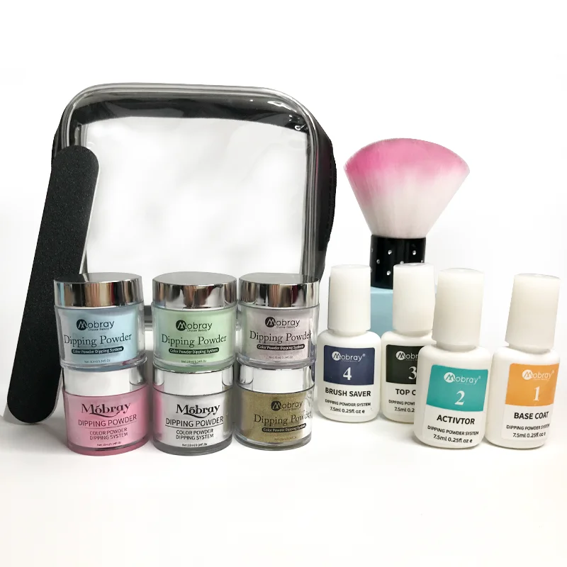 Nail Supplier Wholesale 30S Fast Drying Dip Powder Private Label 12Pcs Dipping Powder Kit