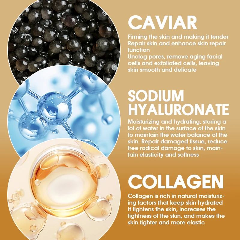South Korea Eye Patch Silicone-free Moisturizing & Anti-wrinkle and Caviar & Mineral Eye Mask Dark Circles
