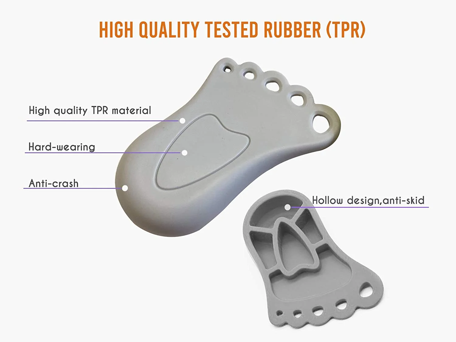 MZL Foot Shape Rubber Door Stopper Childproof Door Stop Safety Anti-Pinch Hand And Foot Door Plug