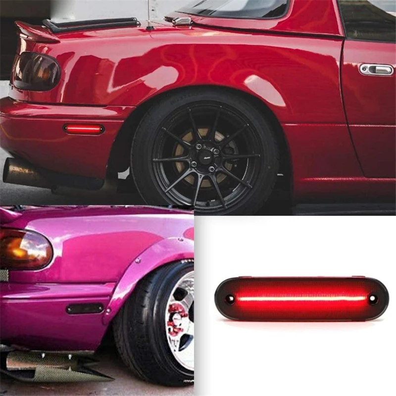 LED Side Marker Lights Lens Front Rear Turn Signal Flasher For Mazda MX-5 MIATA 1990-2005 MX-5 2016-up Mazda 3 6 5 2 MPV BT-50