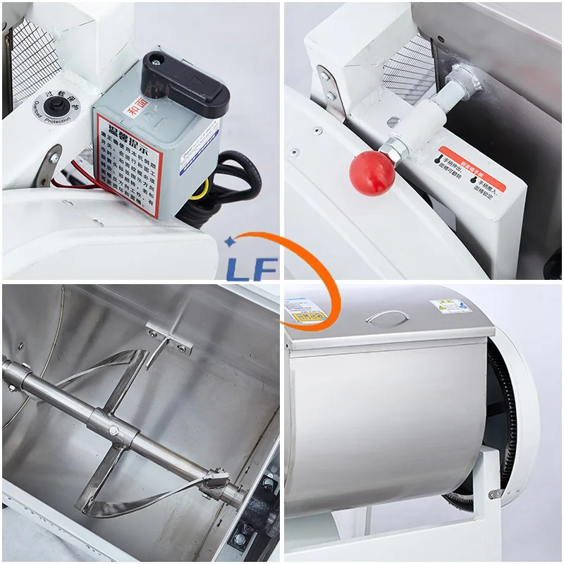 200kg batch Horizontal Electric Dough Mixer for Snack Food