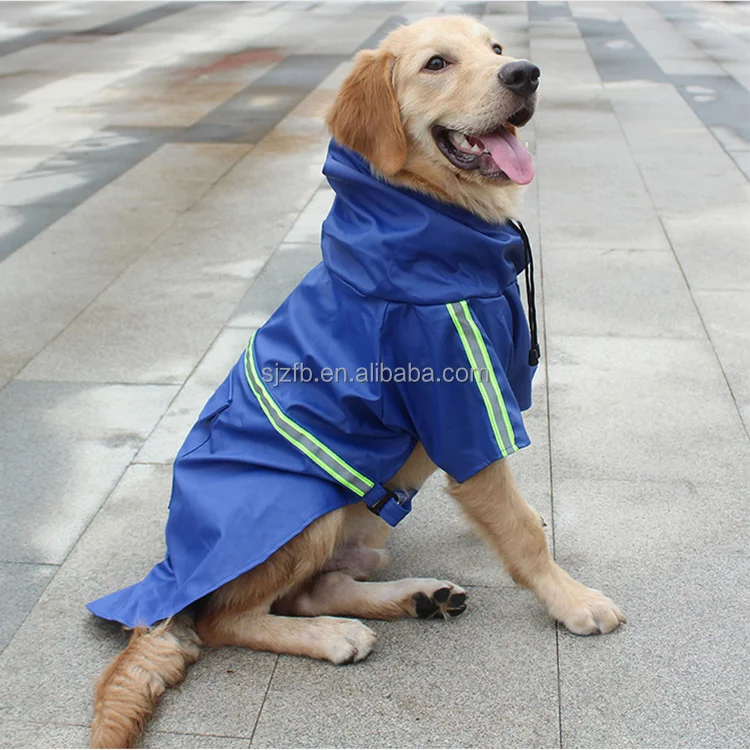 China manufacturer pet dog raincoat with reflective strip