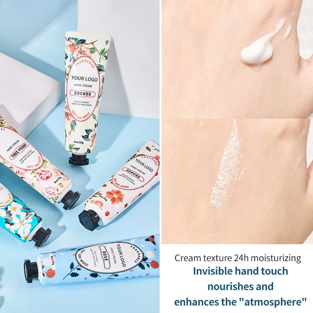 Custom Private Label Mini Natural Organic Flower Shea Butter Honey Whitening Moisturizing Lavender Perfume Hand Cream