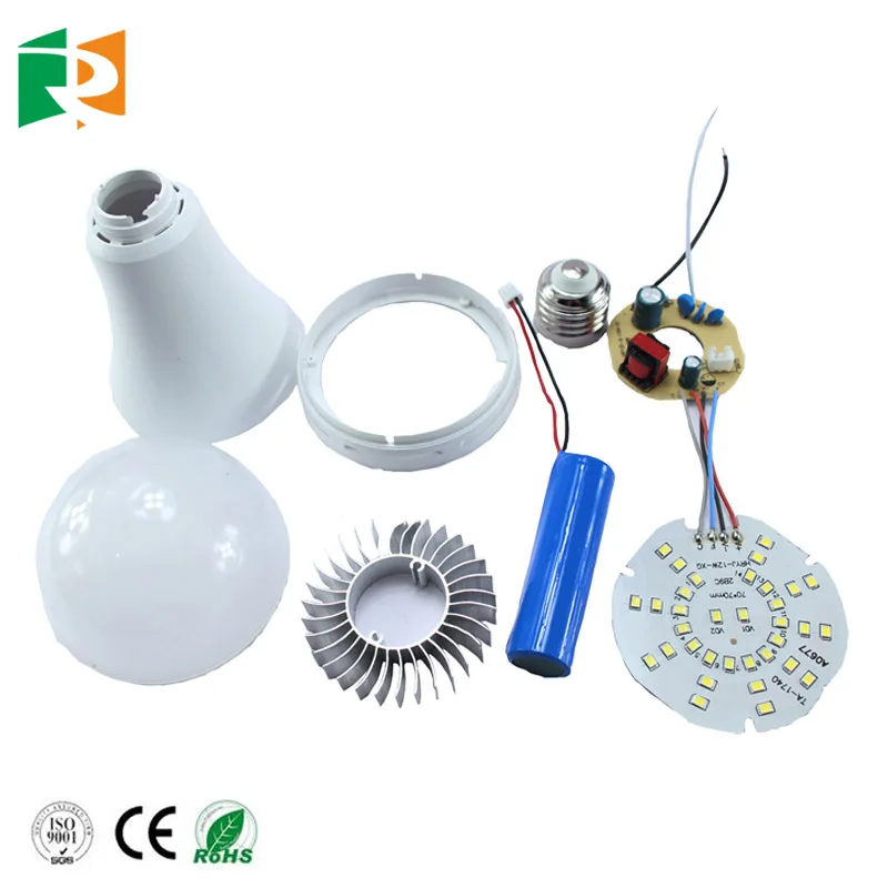 Emergency Light LED Battery Operated E27 B22 Base Bulb Lamp 15W Rechargeable Emergency LED Light Bulb