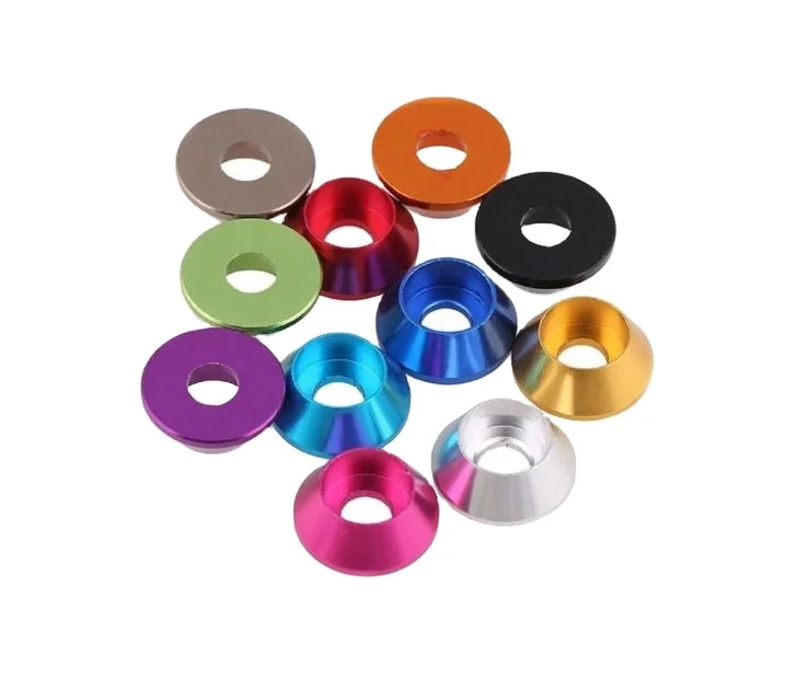 Wholesale popular promotions M3 M4 M5 M6 M8 anodized aluminum washers conical washer