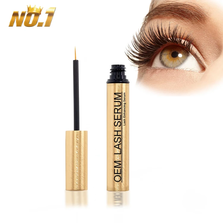 Vitamin Custom Logo Black OEM All Natural Oil Free No Irritation Eye lash Eyelash Serum For Lash Extensions Private Label