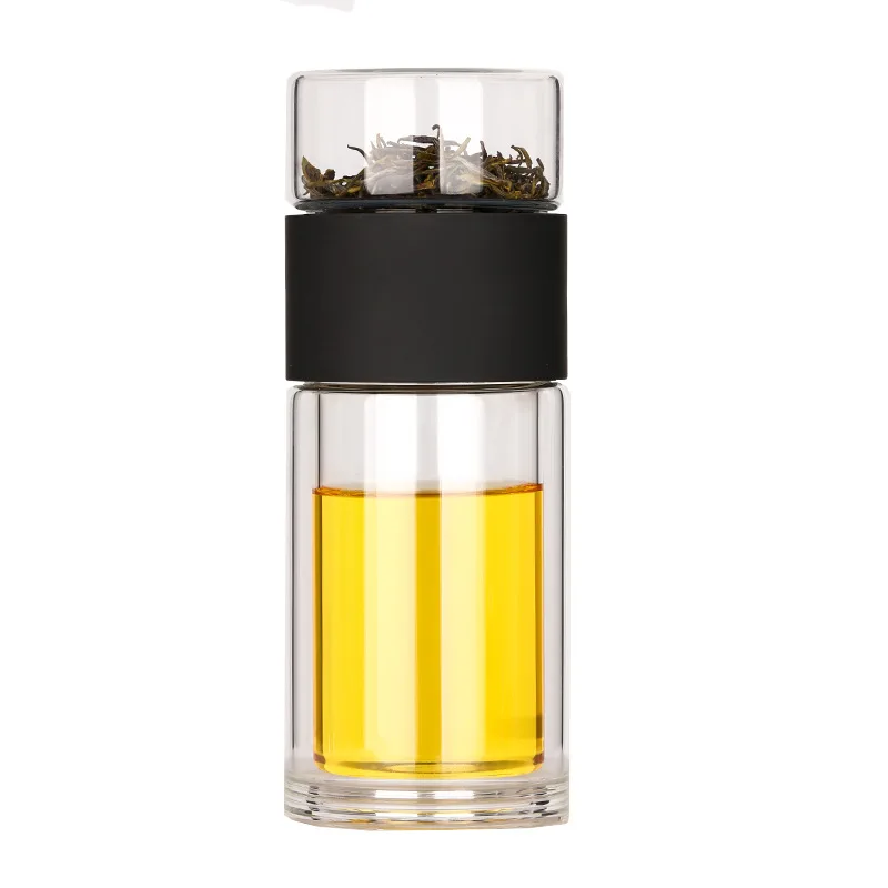 Heat-resistant Suction Flowing separation Filter All-glass Bubble-absorbing tea Cup Teapot