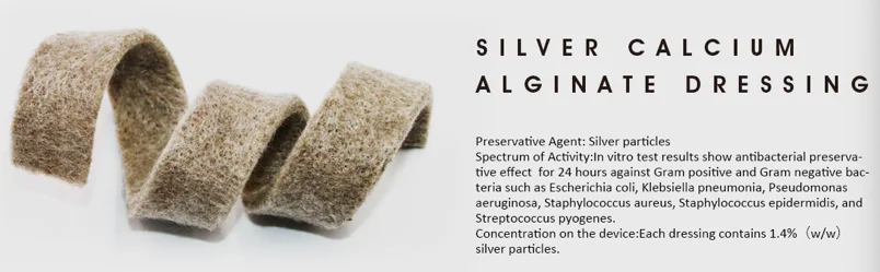 silver alginate foam dressing  Ag Calcium Alginate Fiber 2 X 2 Inch Square Sterile