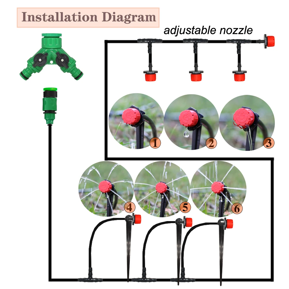 Drip Irrigation Set Flower Pot Watering Flower Irrigation Automatic Watering Garden Hose Micro Drip Watering Kits
