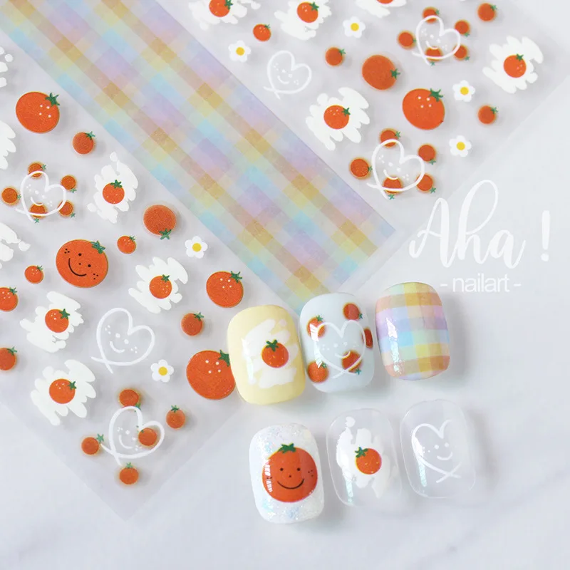 Destly Self adhesive Nail Art Stickers Cute Rabbit Cloud Sky Dinosaur animals Design for nail Salon nail art decoration